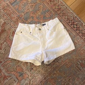 Vintage gap 90s ivory jean shorts